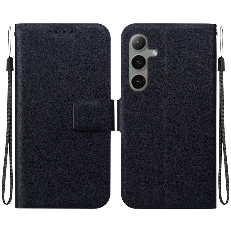 For Samsung Galaxy S25+ 5G Ultra-thin Voltage Magnetic Buckle Leather Phone Case(Black)