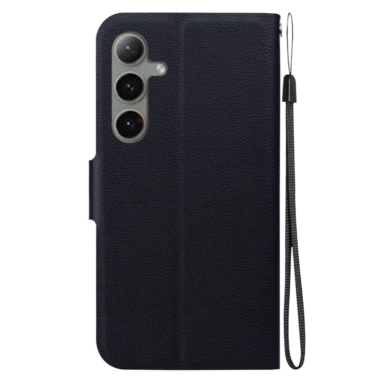 For Samsung Galaxy S25+ 5G Ultra-thin Voltage Magnetic Buckle Leather Phone Case(Black)