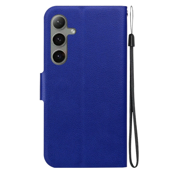 For Samsung Galaxy S25+ 5G Ultra-thin Voltage Magnetic Buckle Leather Phone Case(Blue)