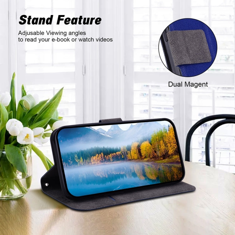 For Samsung Galaxy S25+ 5G Ultra-thin Voltage Magnetic Buckle Leather Phone Case(Blue)