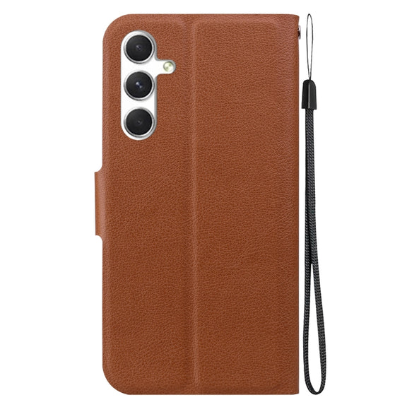 For Samsung Galaxy S25 5G Ultra-thin Voltage Magnetic Buckle Leather Phone Case(Brown)