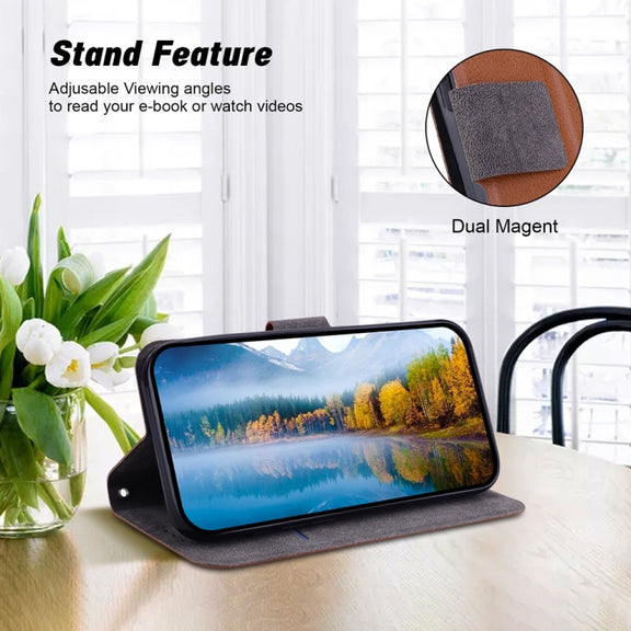 For Samsung Galaxy S25 5G Ultra-thin Voltage Magnetic Buckle Leather Phone Case(Brown)
