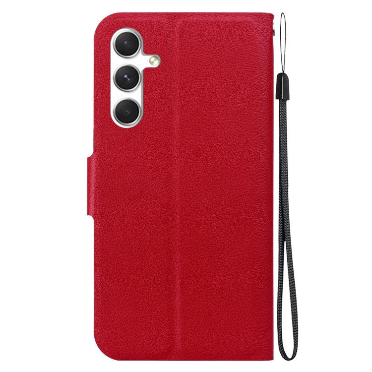 For Samsung Galaxy S25 5G Ultra-thin Voltage Magnetic Buckle Leather Phone Case(Red)