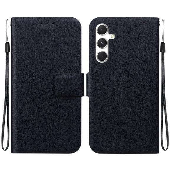 For Samsung Galaxy S25 5G Ultra-thin Voltage Magnetic Buckle Leather Phone Case(Black)