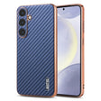 For Samsung Galaxy S25+ 5G AZNS Electroplated Edge Carbon Fiber Texture Phone Case(Blue) - free shipping - PMC Jewellery - Order now!