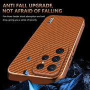 For Samsung Galaxy S25 Ultra 5G AZNS Electroplated Edge Carbon Fiber Texture Phone Case(Blue)
