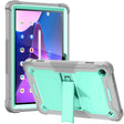 For Lenovo Tab M10 3rd Gen / TB328 Silicone Hybrid PC Tablet Case with Holder(Grey Mint Green) - Lenovo by PMC TechLife | Online Shopping South Africa | PMC TechLife | Buy Now Pay Later Mobicred