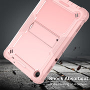 For Lenovo Tab M10 3rd Gen / TB328 Silicone Hybrid PC Tablet Case with Holder(Rose Gold)