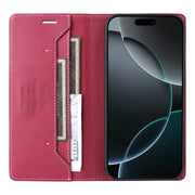 For iPhone 16 Pro GQUTROBE G01 RFID Anti-theft Leather Phone Case(Red)