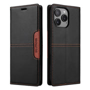 For iPhone 16 Pro GQUTROBE G01 RFID Anti-theft Leather Phone Case(Black)