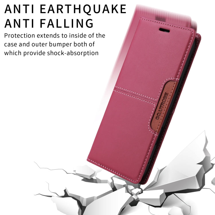 For iPhone 16 GQUTROBE G01 RFID Anti-theft Leather Phone Case(Red)
