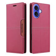 For iPhone 16 Plus GQUTROBE G01 RFID Anti-theft Leather Phone Case(Red)