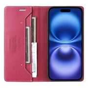 For iPhone 16 Plus GQUTROBE G01 RFID Anti-theft Leather Phone Case(Red)