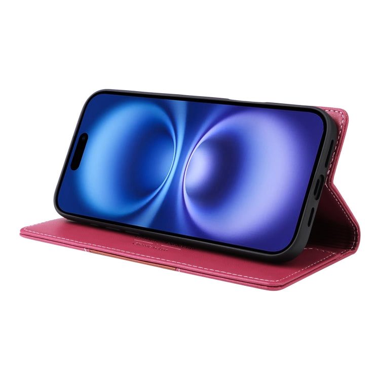 For iPhone 16 Plus GQUTROBE G01 RFID Anti-theft Leather Phone Case(Red)