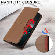 For iPhone 16 Plus GQUTROBE G01 RFID Anti-theft Leather Phone Case(Brown)