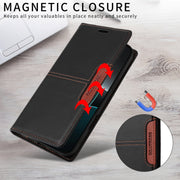 For iPhone 16 Plus GQUTROBE G01 RFID Anti-theft Leather Phone Case(Black)