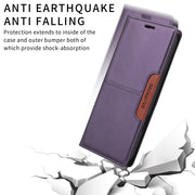 For iPhone 16 Plus GQUTROBE G01 RFID Anti-theft Leather Phone Case(Purple)