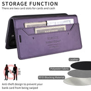 For iPhone 16 Plus GQUTROBE G01 RFID Anti-theft Leather Phone Case(Purple)