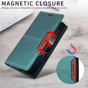 For iPhone 16 Plus GQUTROBE G01 RFID Anti-theft Leather Phone Case(Green)