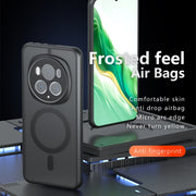 For Honor Magic6 Pro Armor MagSafe Precise Hole PC Hybrid TPU Phone Case(Frosted Black)