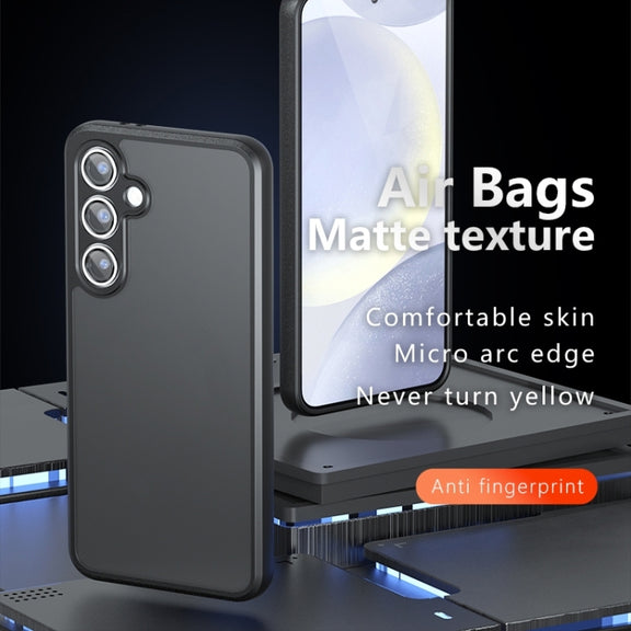 For Samsung Galaxy S25 5G Armor Precise Hole PC Hybrid TPU Phone Case(Transparent)