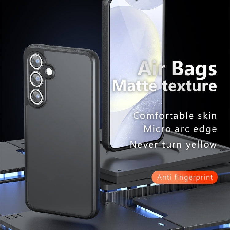 For Samsung Galaxy S25 5G Armor Precise Hole PC Hybrid TPU Phone Case(Transparent)