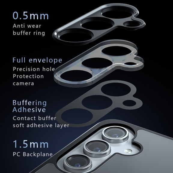 For Samsung Galaxy S25 5G Armor Precise Hole PC Hybrid TPU Phone Case(Transparent)