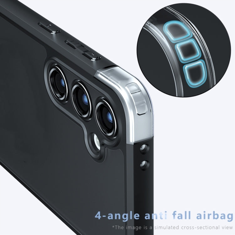 For Samsung Galaxy S25 5G Armor Precise Hole PC Hybrid TPU Phone Case(Transparent)