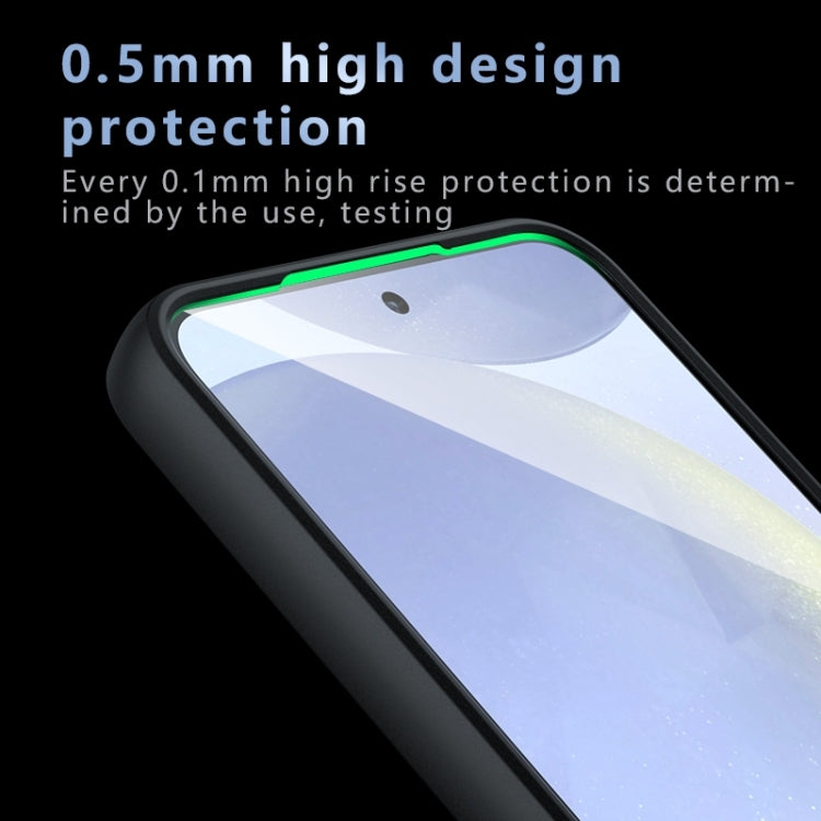 For Samsung Galaxy S25 5G Armor Precise Hole PC Hybrid TPU Phone Case(Transparent)