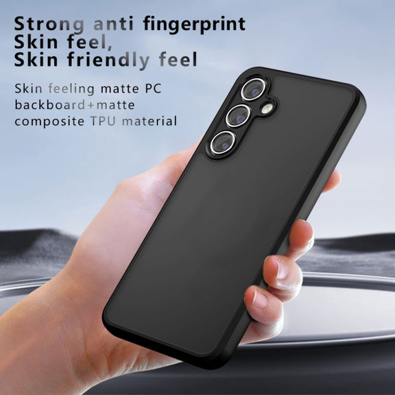 For Samsung Galaxy S25 5G Armor Precise Hole PC Hybrid TPU Phone Case(Transparent)