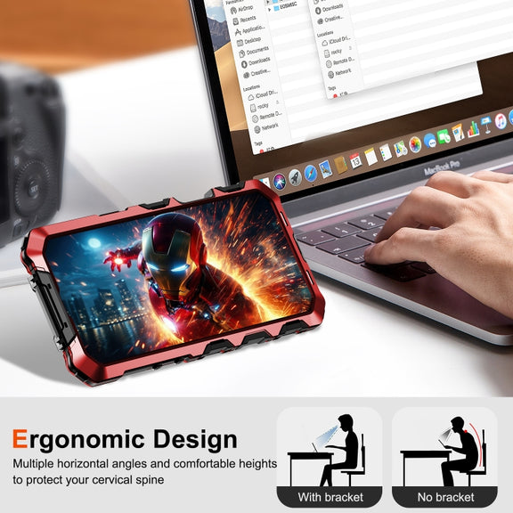 For iPhone 16 Pro Max R-JUST Life Water-resistant Dustproof Shockproof Phone Case(Red)