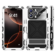 For iPhone 16 Pro Max R-JUST Life Water-resistant Dustproof Shockproof Phone Case(Silver)