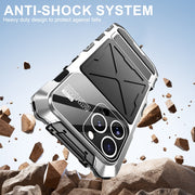 For iPhone 16 Pro Max R-JUST Life Water-resistant Dustproof Shockproof Phone Case(Silver)