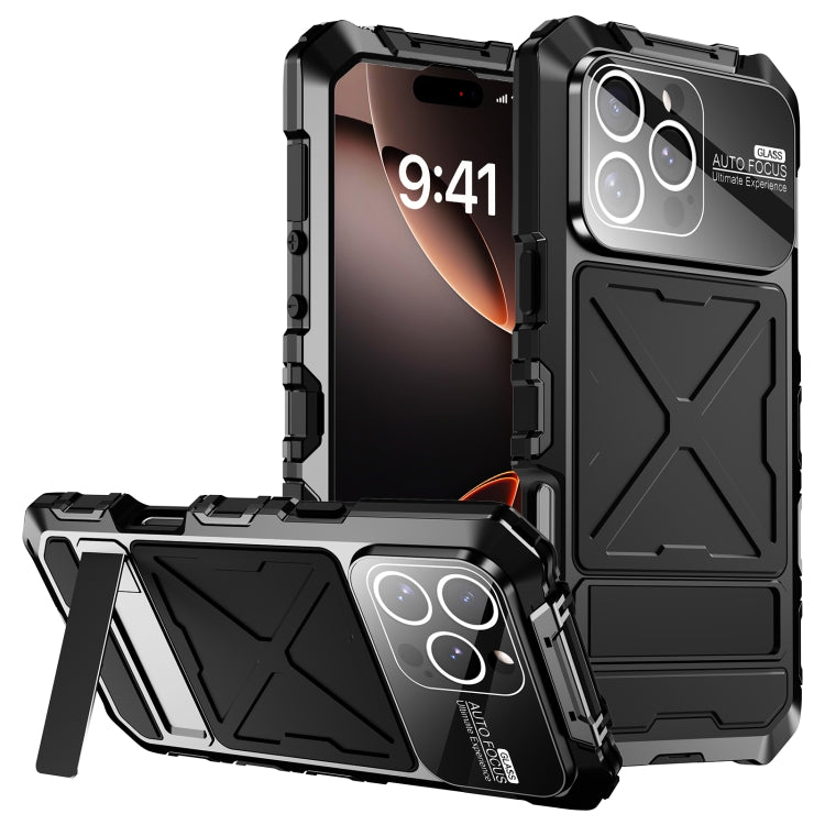 For iPhone 16 Pro R-JUST Life Water-resistant Dustproof Shockproof Phone Case(Black)