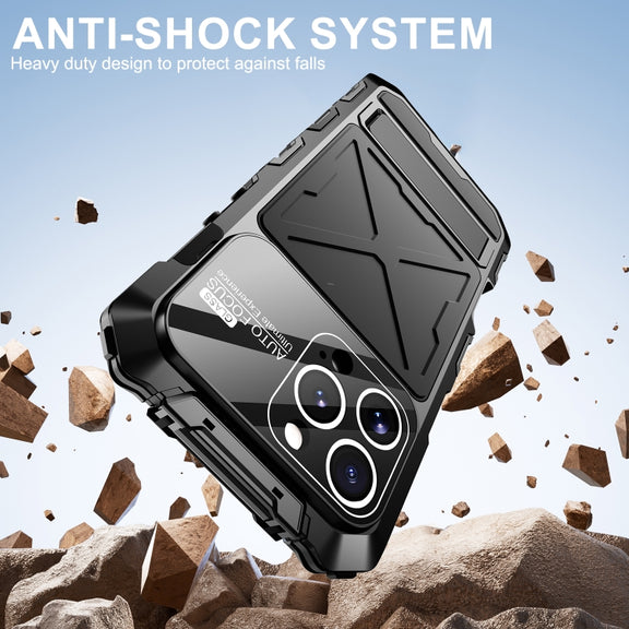 For iPhone 16 Pro R-JUST Life Water-resistant Dustproof Shockproof Phone Case(Black)