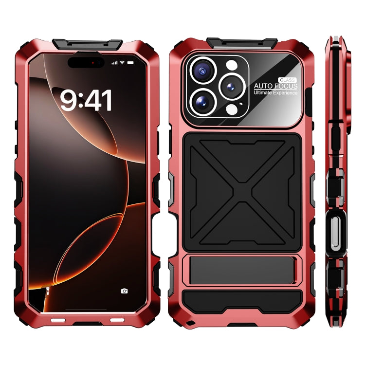 For iPhone 16 Pro R-JUST Life Water-resistant Dustproof Shockproof Phone Case(Red)