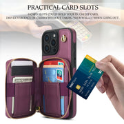 For iPhone 16 Pro AwQuer Crossbody Zipper Wallet Rhombic Leather Back Phone Case(Dark Purple)