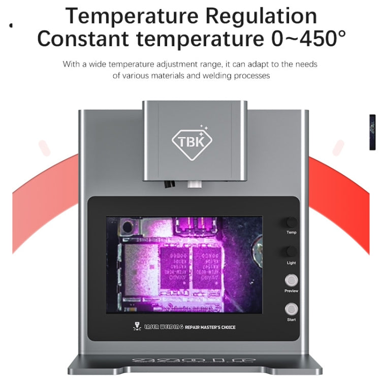 TBK 2203 Smart Infrared Laser Thermostatic Welding Machine with HD Camera, Plug:EU Plug(Built-in LCD)