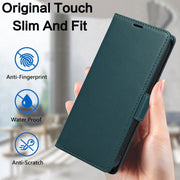 For Samsung Galaxy S25 Ultra 5G Side Buckle RFID Anti-theft Leather Phone Case(Green)
