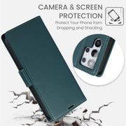 For Samsung Galaxy S25 Ultra 5G Side Buckle RFID Anti-theft Leather Phone Case(Green)