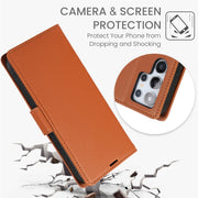 For Samsung Galaxy S25 Ultra 5G Side Buckle RFID Anti-theft Leather Phone Case(Brown)