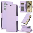 For Samsung Galaxy S25 / S24 5G Side Buckle RFID Anti-theft Leather Phone Case(Light Purple) - Galaxy S25 5G Cases by PMC TechLife | Online Shopping South Africa | PMC TechLife | Buy Now Pay Later Mobicred