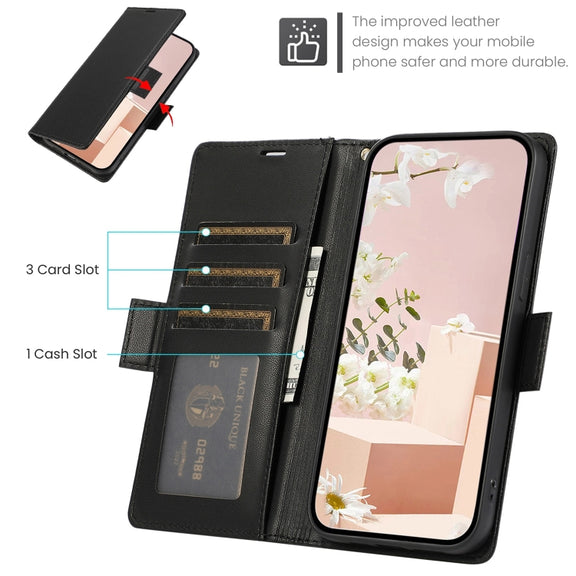 For Samsung Galaxy S25+ / S24+ 5G Side Buckle RFID Anti-theft Leather Phone Case(Black)