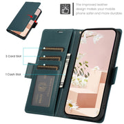 For Samsung Galaxy S25+ / S24+ 5G Side Buckle RFID Anti-theft Leather Phone Case(Green)