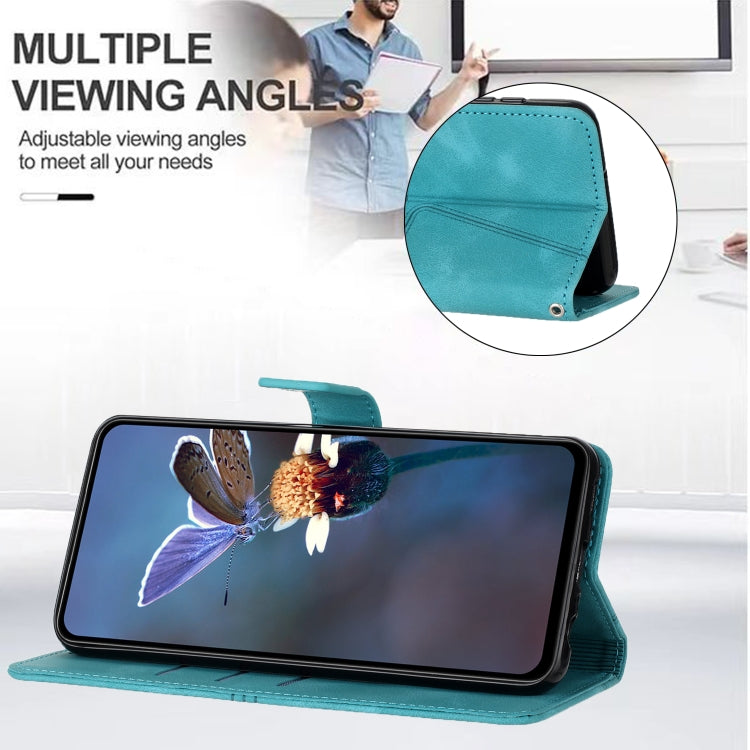 For Samsung Galaxy S25 5G Triangle Solid Color Leather Phone Case(Green)