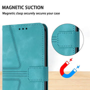 For Samsung Galaxy S25 5G Triangle Solid Color Leather Phone Case(Green)