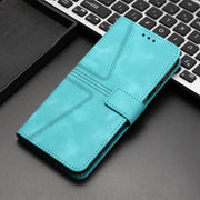 For Samsung Galaxy S25+5G Triangle Solid Color Leather Phone Case(Green)