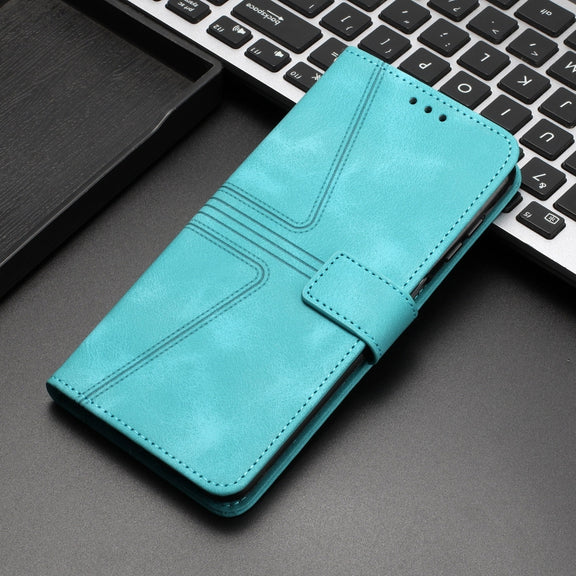 For Samsung Galaxy S25+5G Triangle Solid Color Leather Phone Case(Green)