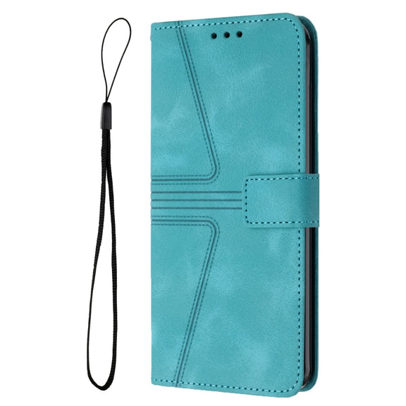 For Samsung Galaxy S25+5G Triangle Solid Color Leather Phone Case(Green)
