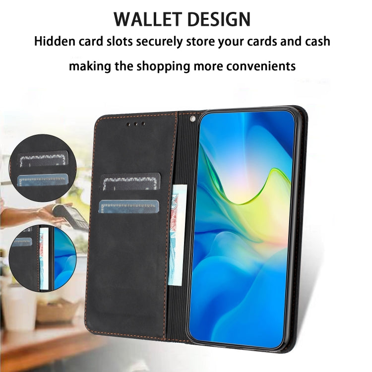 For Samsung Galaxy S25 5G Retro Elephant Embossed Leather Phone Case(Black)